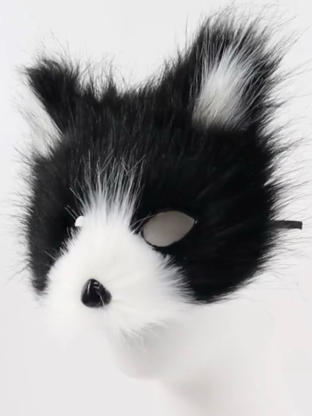 Animal Fox Wolf Mask Halloween Party Cosplay Costumes Props Plush Cat Half Face